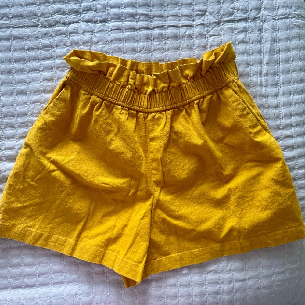 Express High Waist Yellow Women's Shorts